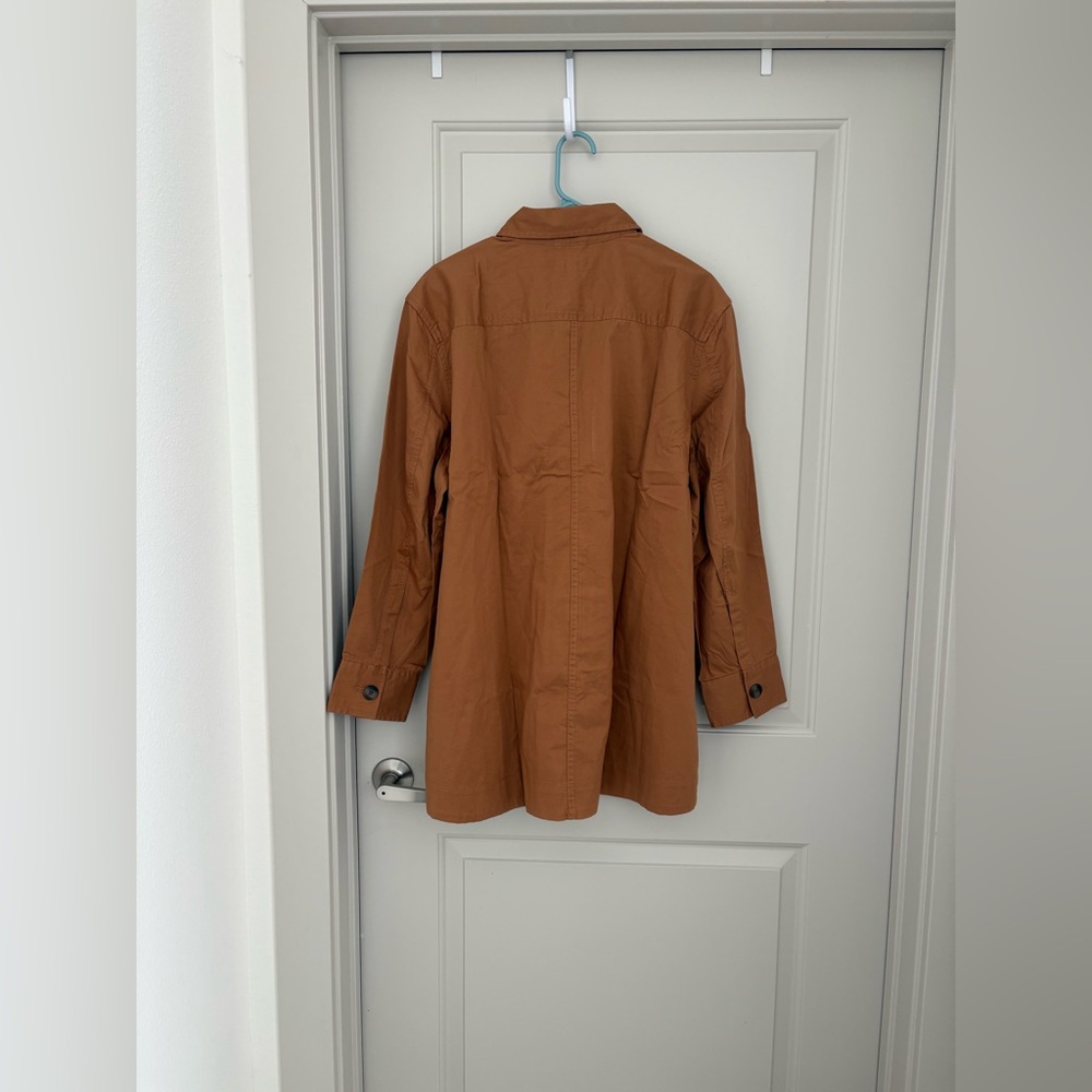 Pact Women’s Caramel Utility Jacket NWT Size XL Oversized - Picture 3 of 6